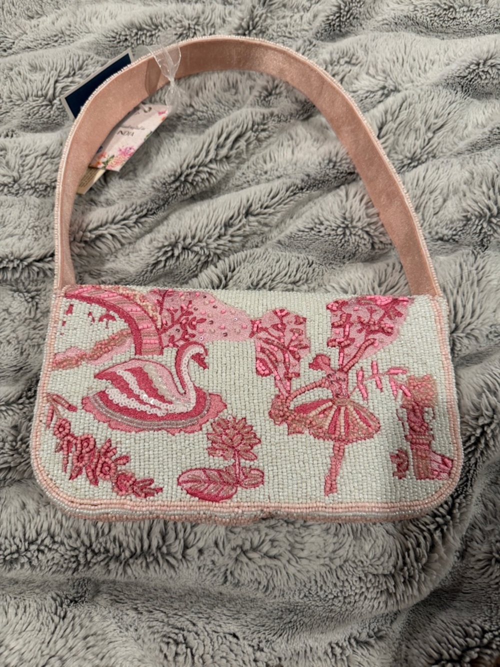Viral TikTok Pink Beaded Ballerina Shoulder Bag - Picture 8 of 8